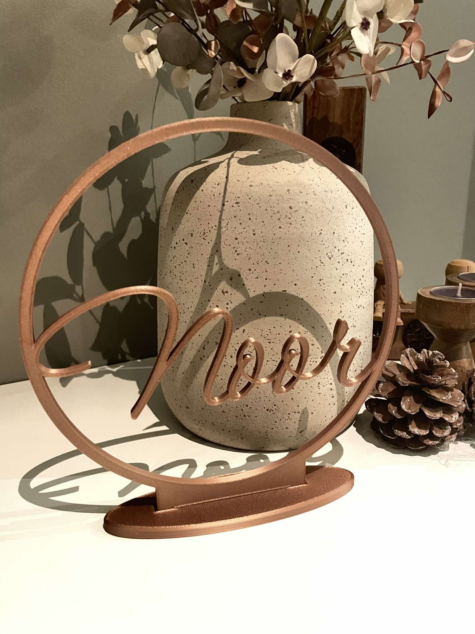 Custom Flower Hoop Name Sign