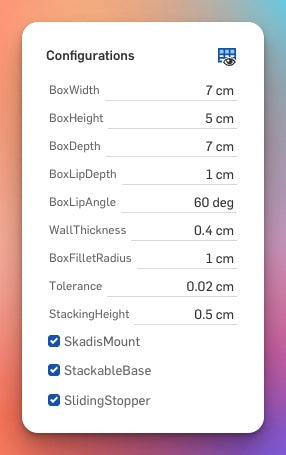 Stackable Bins - parametric, customizable