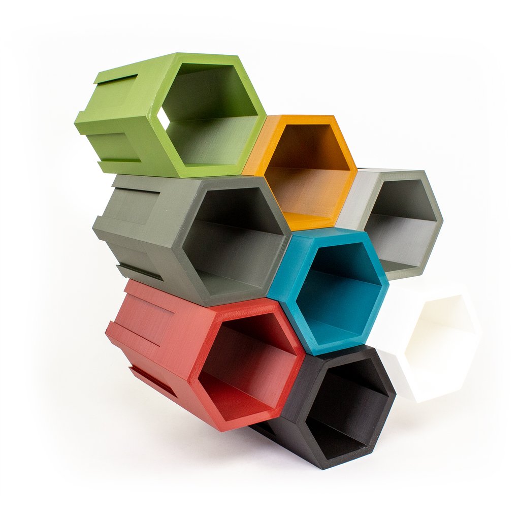 Modular Hexagon Wine Rack - Cabinet