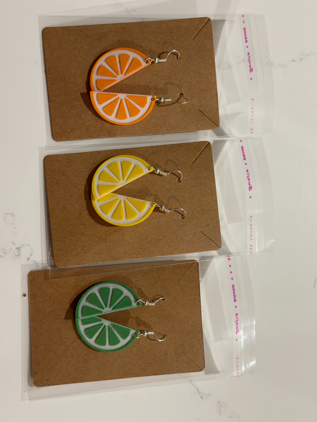 Orange/Lime/Lemon Earrings