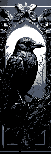 Carvings Raven and the Midnight Moon - 3 Bookmarks