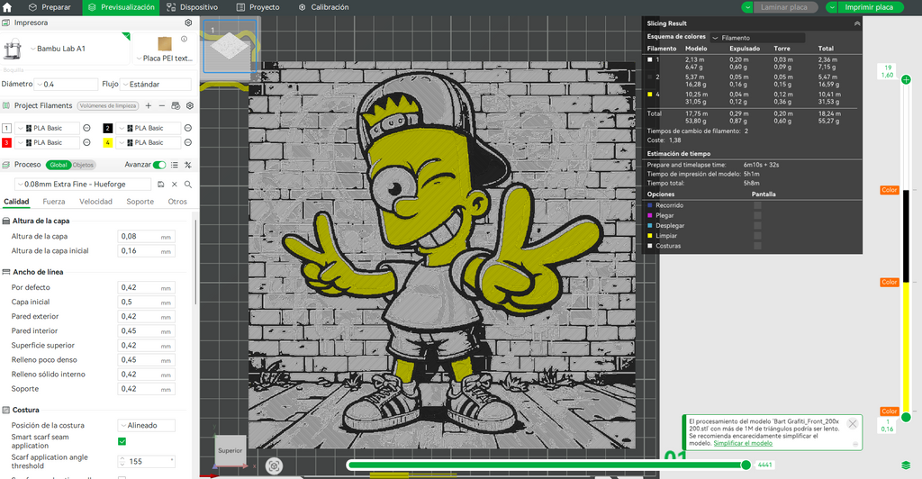 Hueforge Bart Simpson