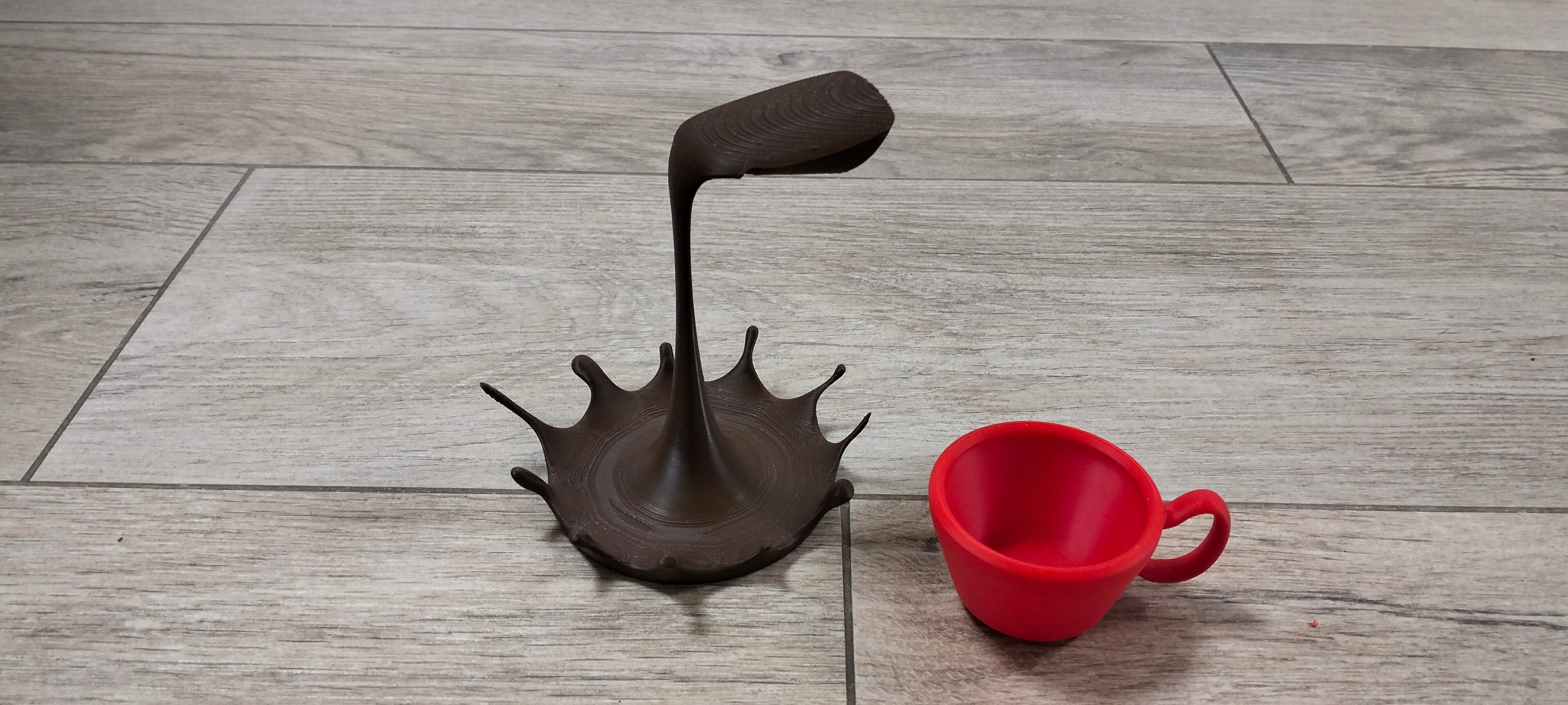 Floating coffee cup