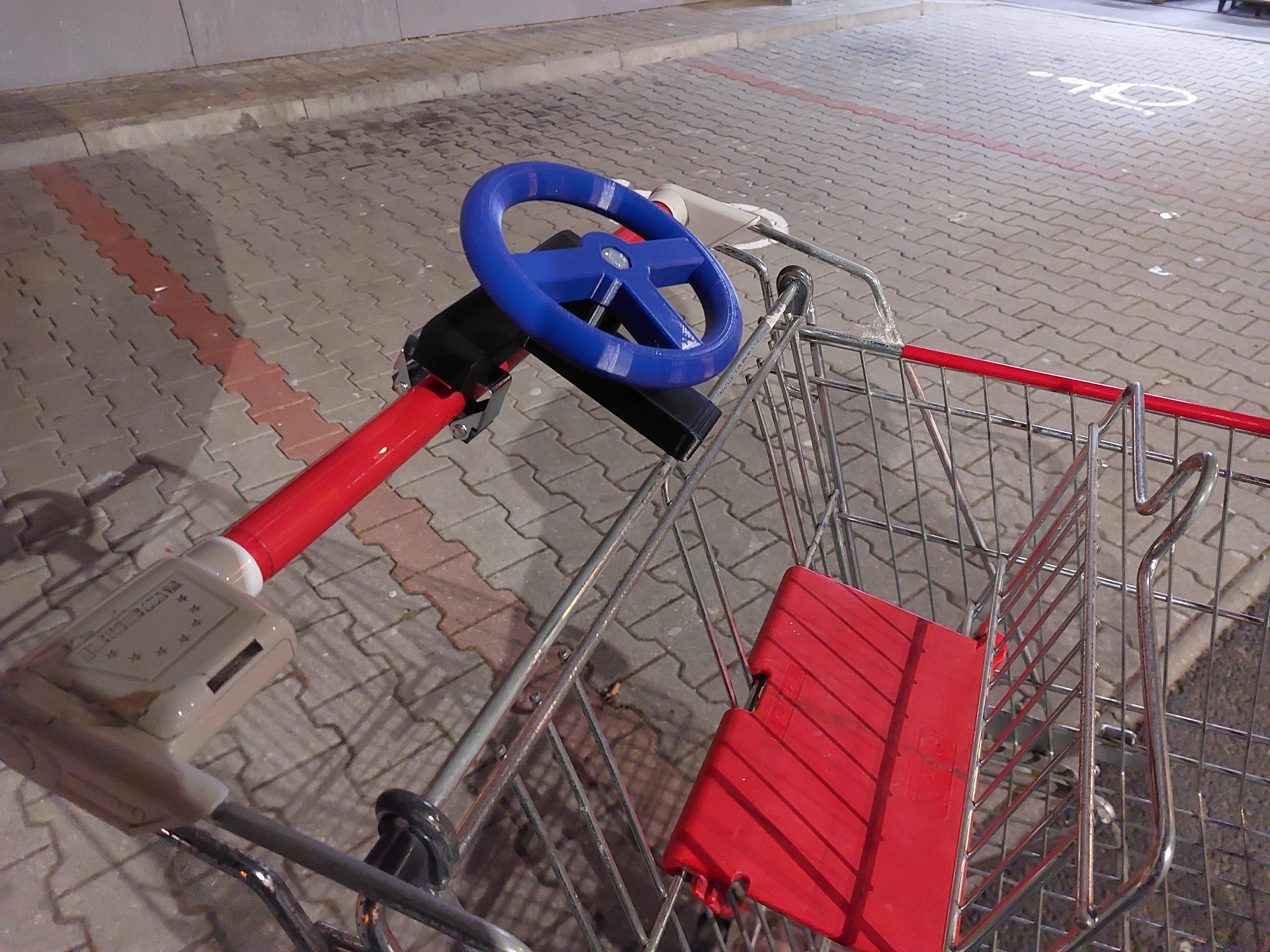Shopping cart steering wheel for kids
