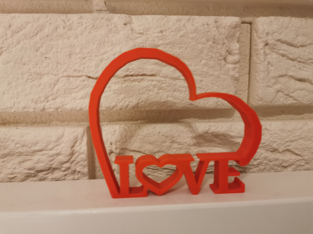Valentine's Day Heart, LOVE Ornament