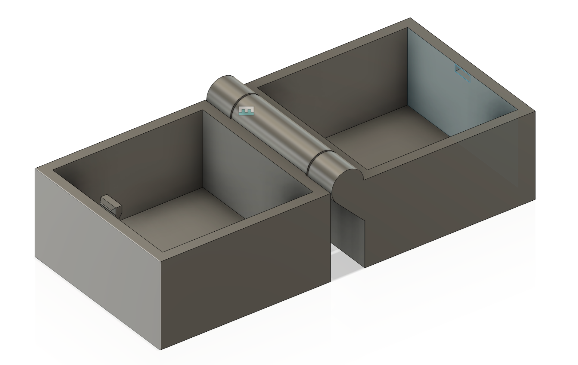 50X50X50mm Box with hinge and lock clip