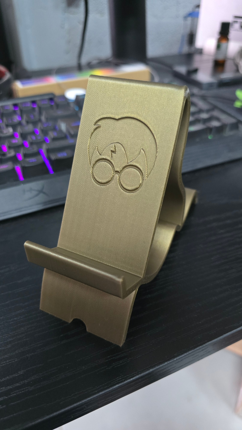 phone stand with Harry Potter silhouette