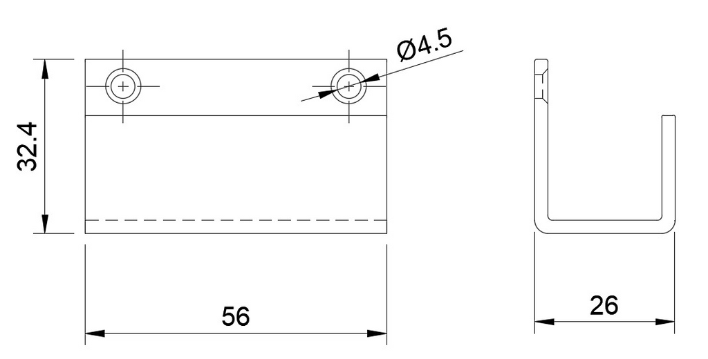 Modern handle for wardrobe/closet