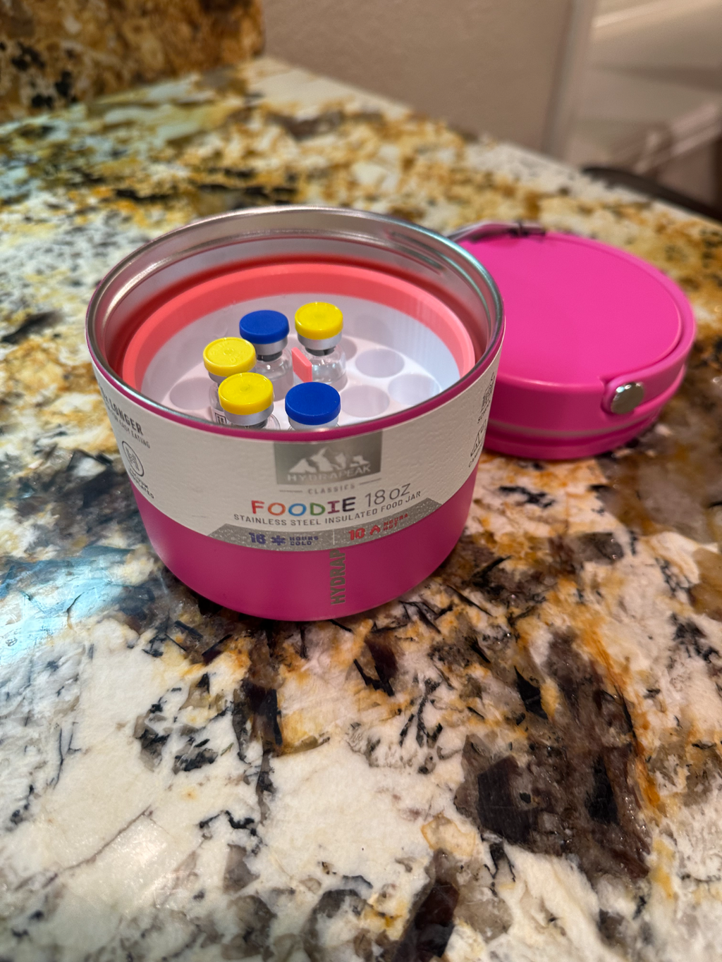 3ml vial insert for Hydrapeak food thermos