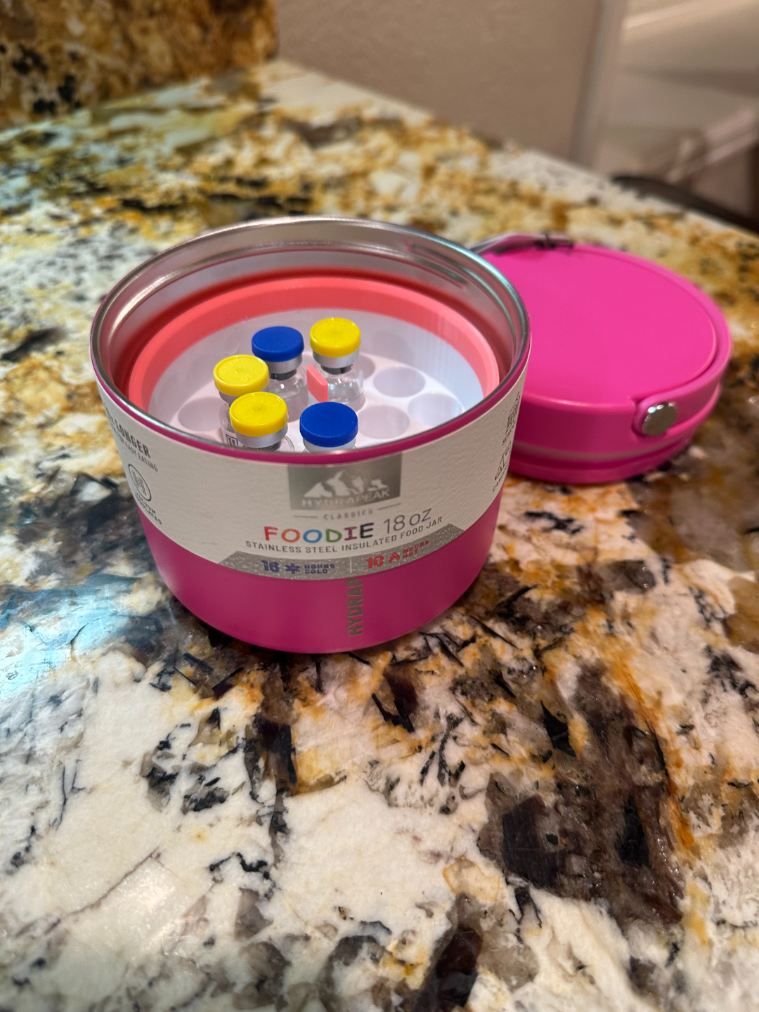 3ml vial insert for Hydrapeak food thermos