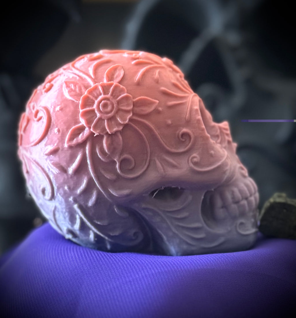 Floral Detail Halloween Skull