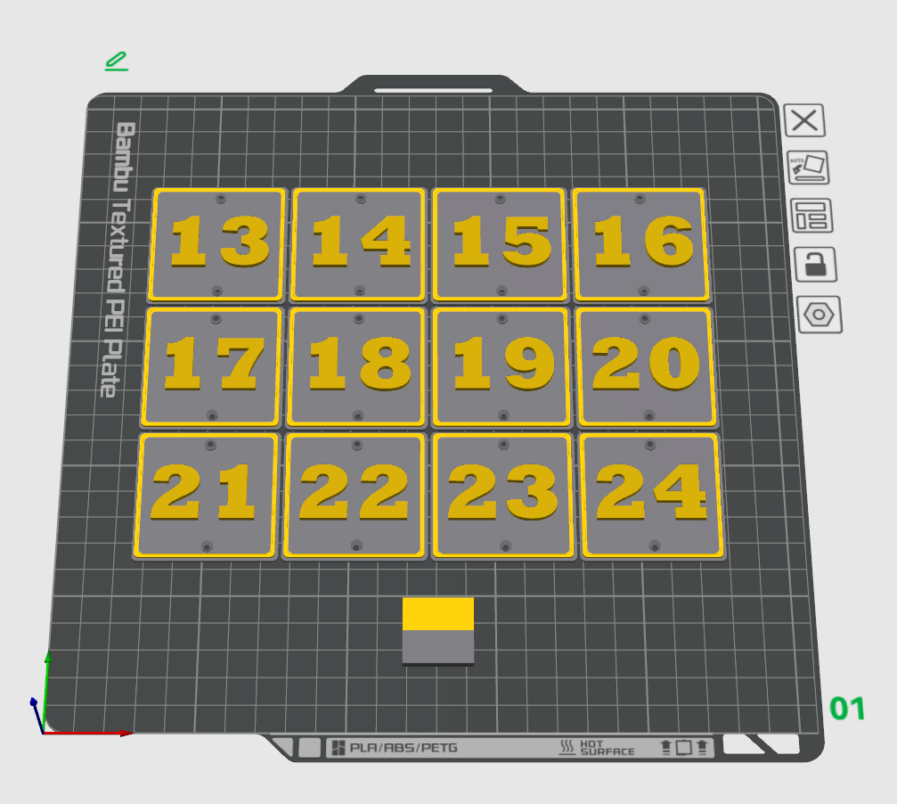 Numbered Plates (1–48) – Dual Color, Easy to Print