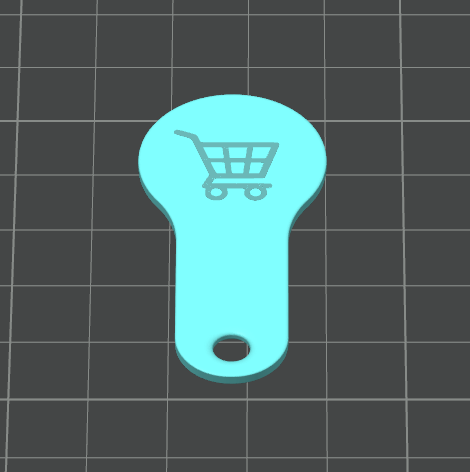 US Quarter Shopping Cart Release "Coin" Keychain