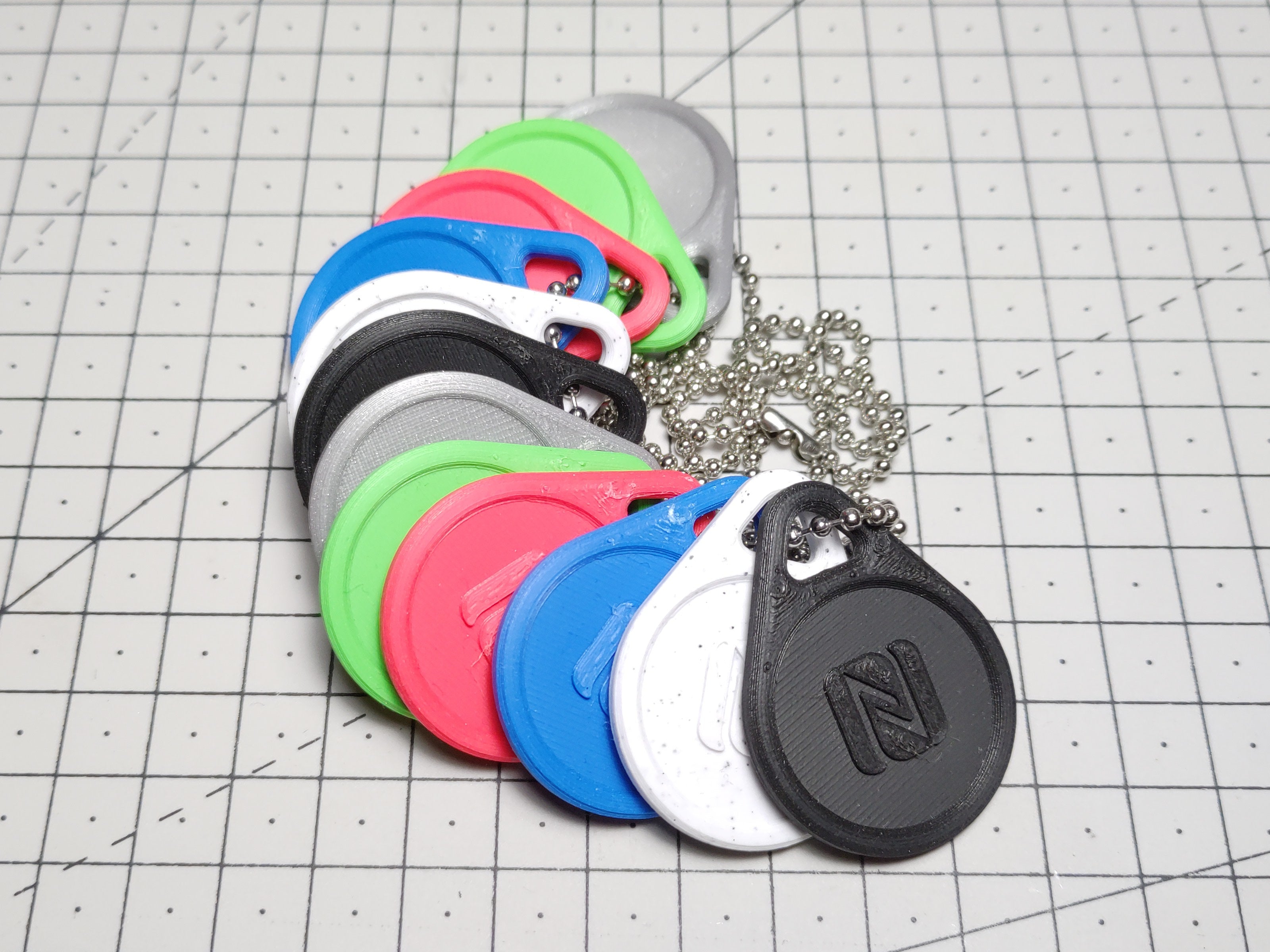 Teardrop NFC Tag Keychain