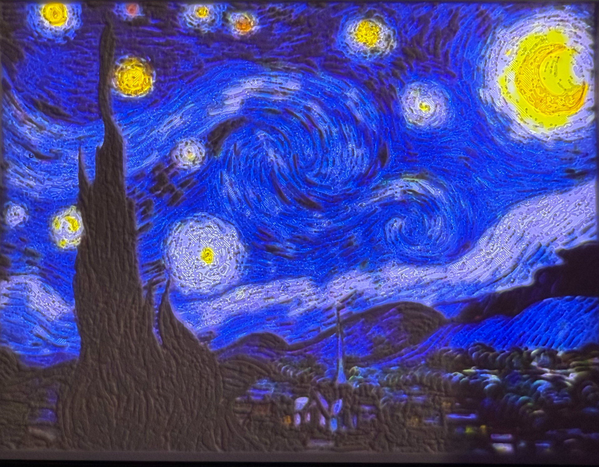 Van Gogh notte stellata Litofania