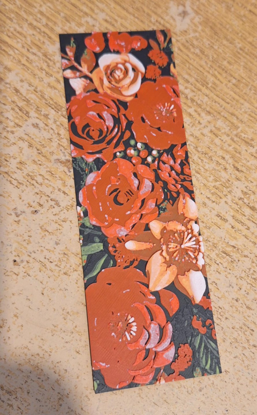 Flower bookmark 154x51 Hueforge