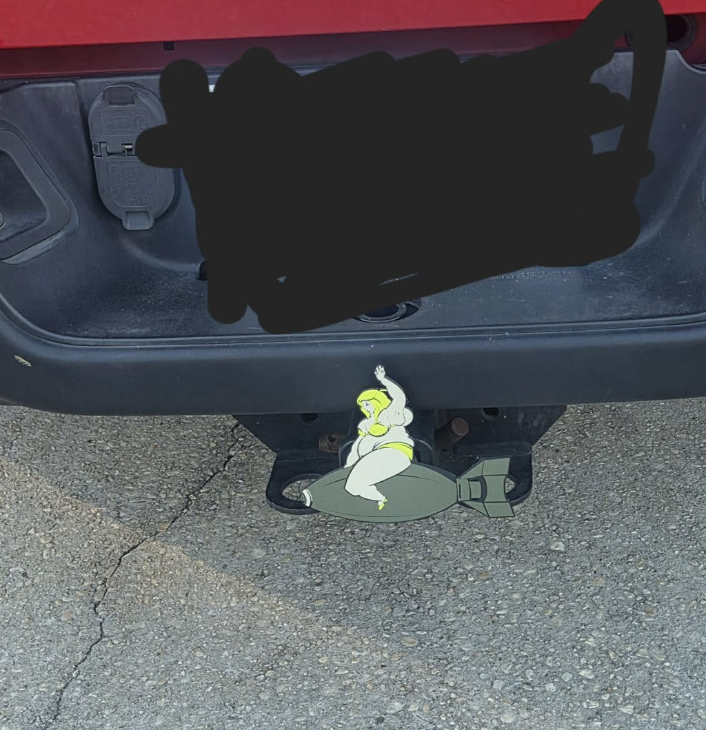 Big Boomer Babe Truck Hitch Cover by LinksLabs3D