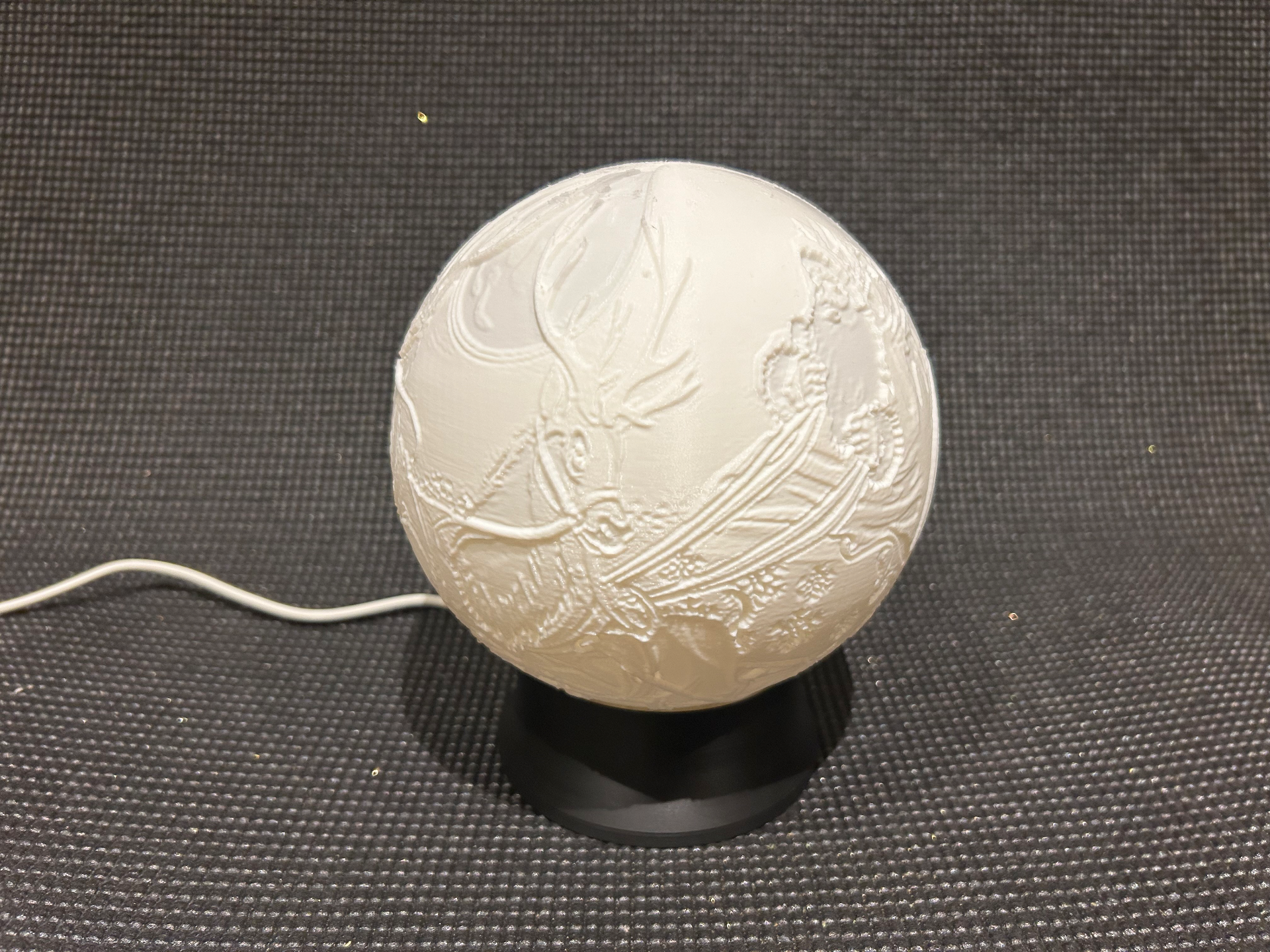 Santa light up globe - to be used with my led base