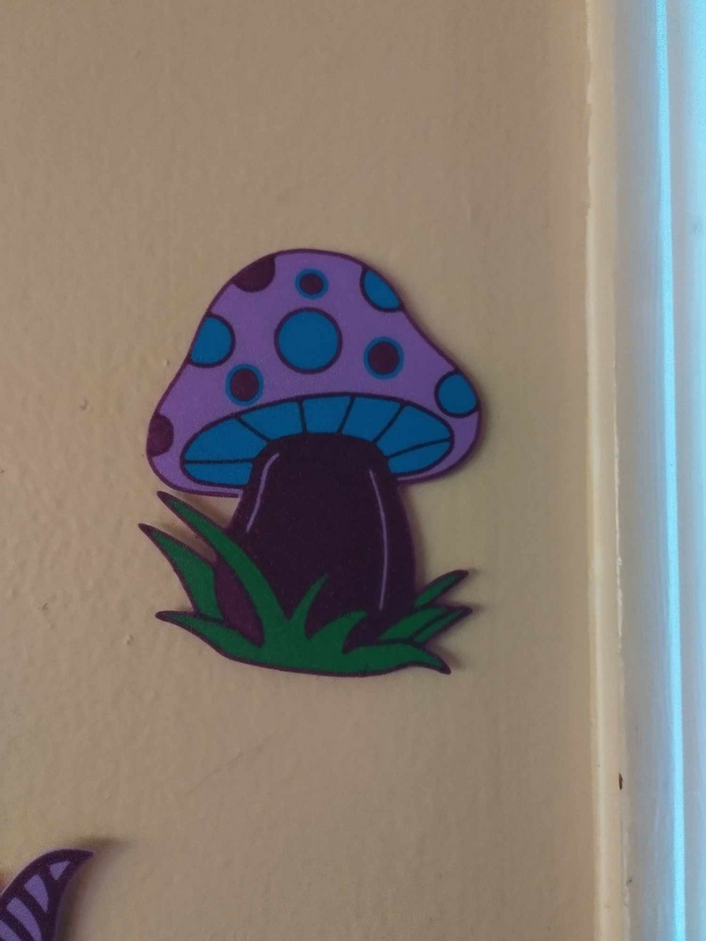Colorful Mushroom Wall Art or Fridge Magent