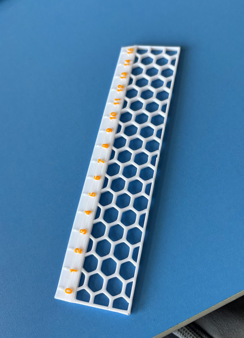 15cm Basic Honeycomb hex ruler