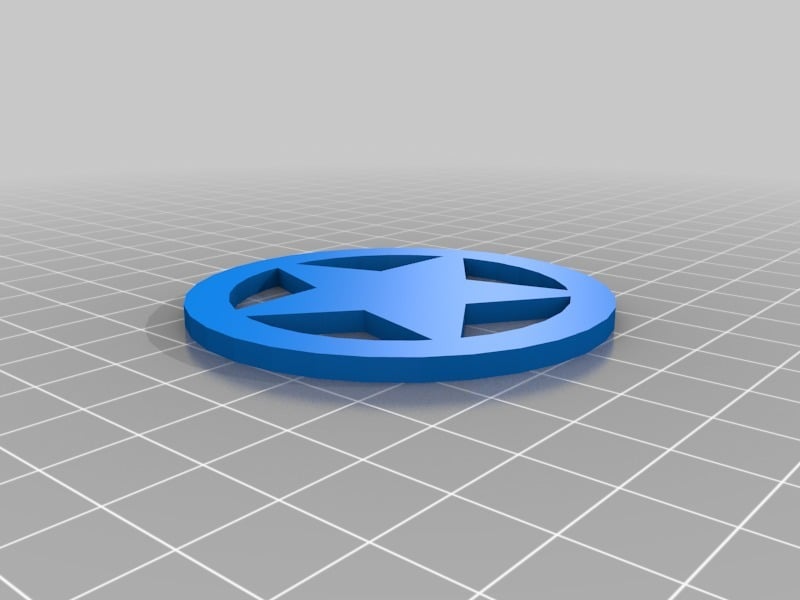 Protopasta Sheriff Star Badge Metal Composite Test Piece