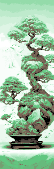 Set of 3 bookmarks - Different bonsai for different people - three different designs of nature