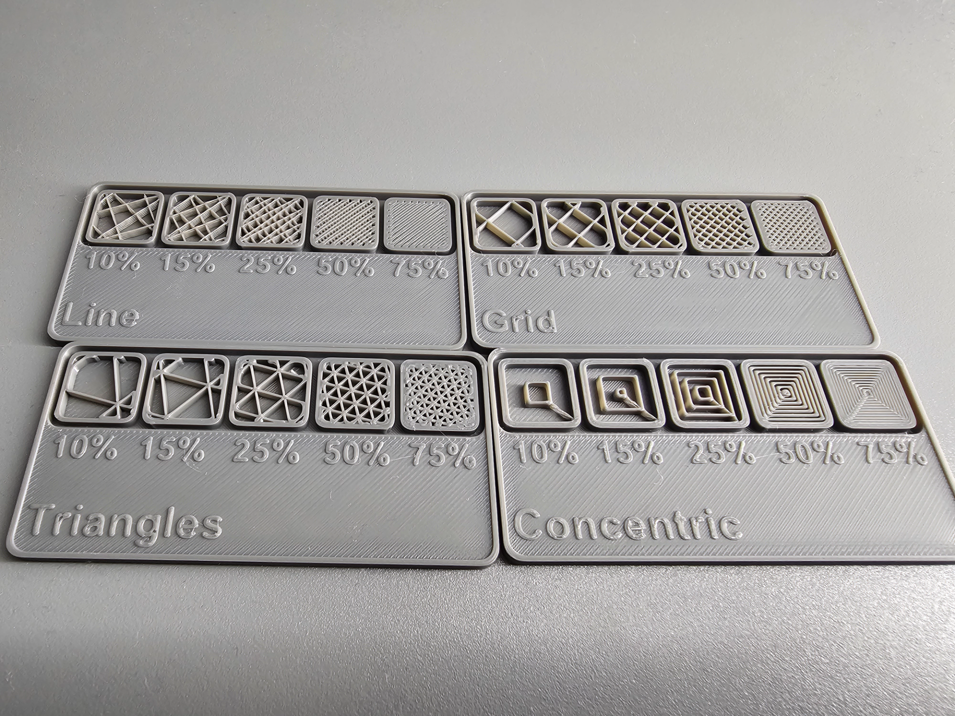 Filament Infill Swatches