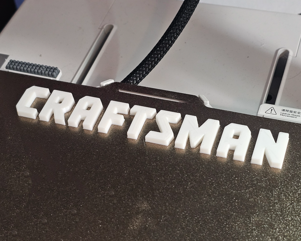 Craftsman Tools 3D Printed Logo