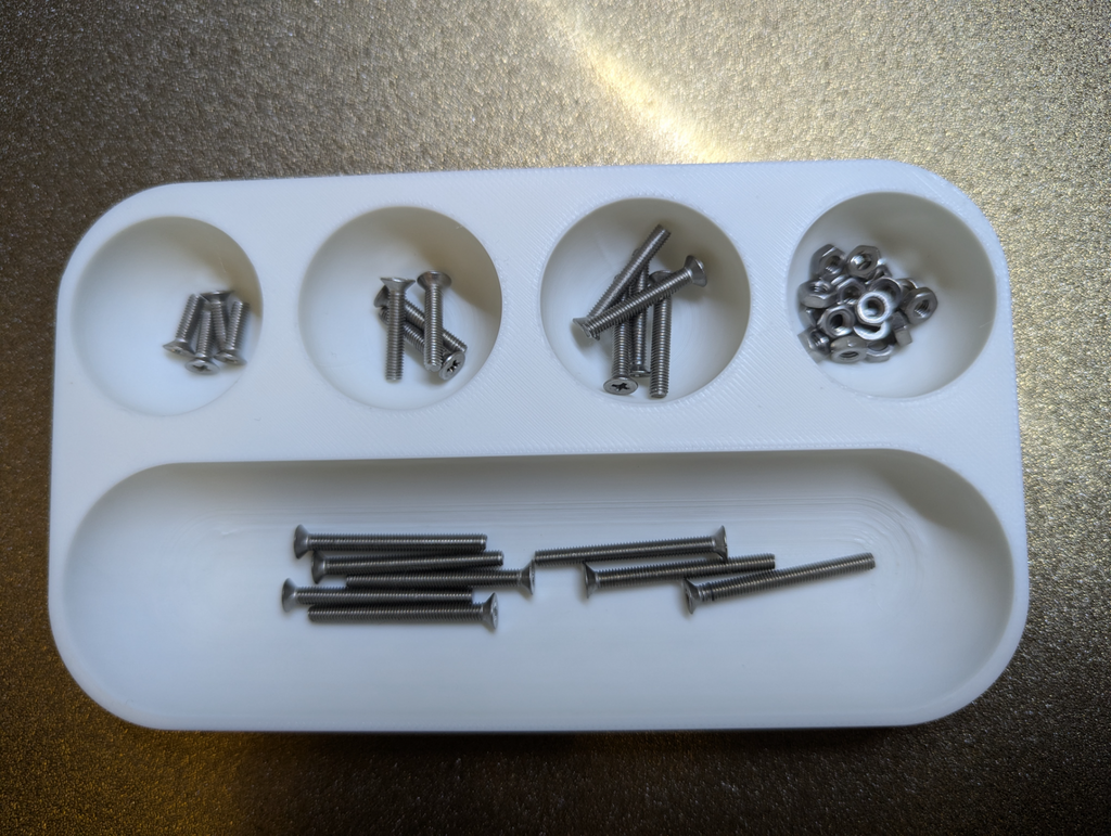 Domed parts tray