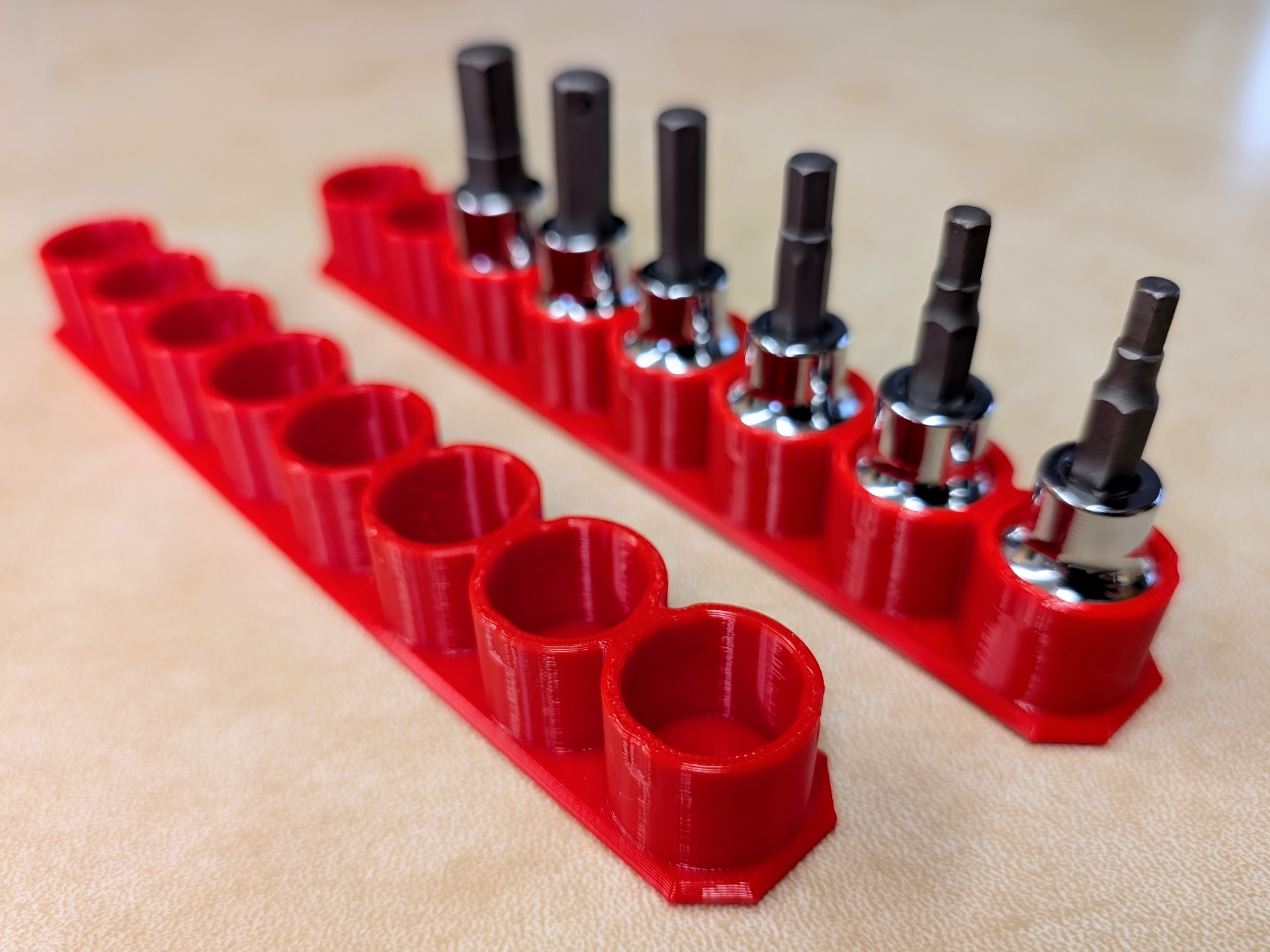 3/8" Socket Organizer Rail (Use TPU Filament)