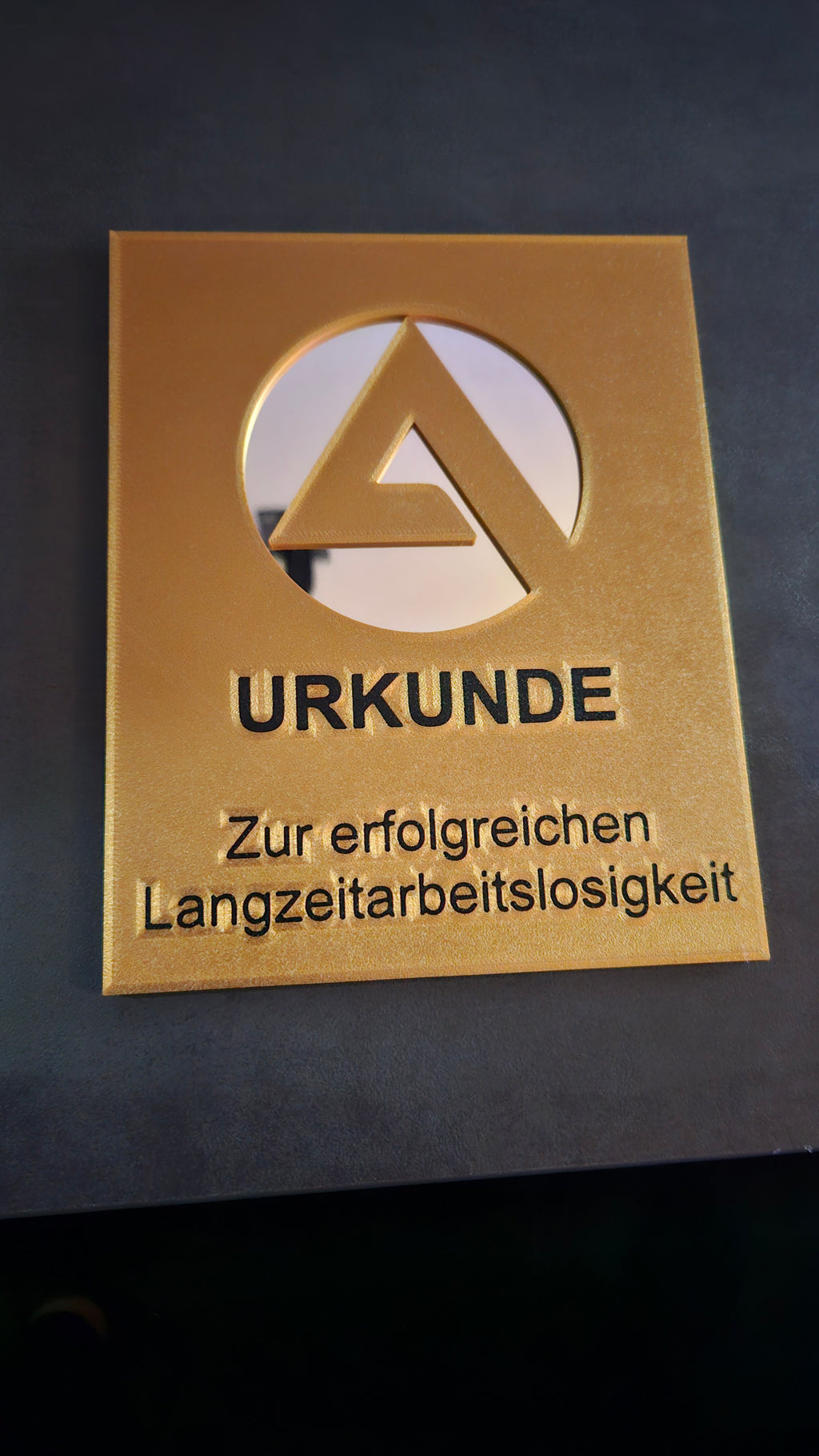 FUN Bild - Urkunde vom Arbeitsamt