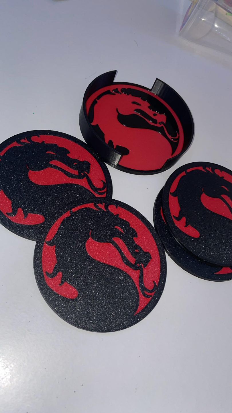 Mortal Kombat glass coaster