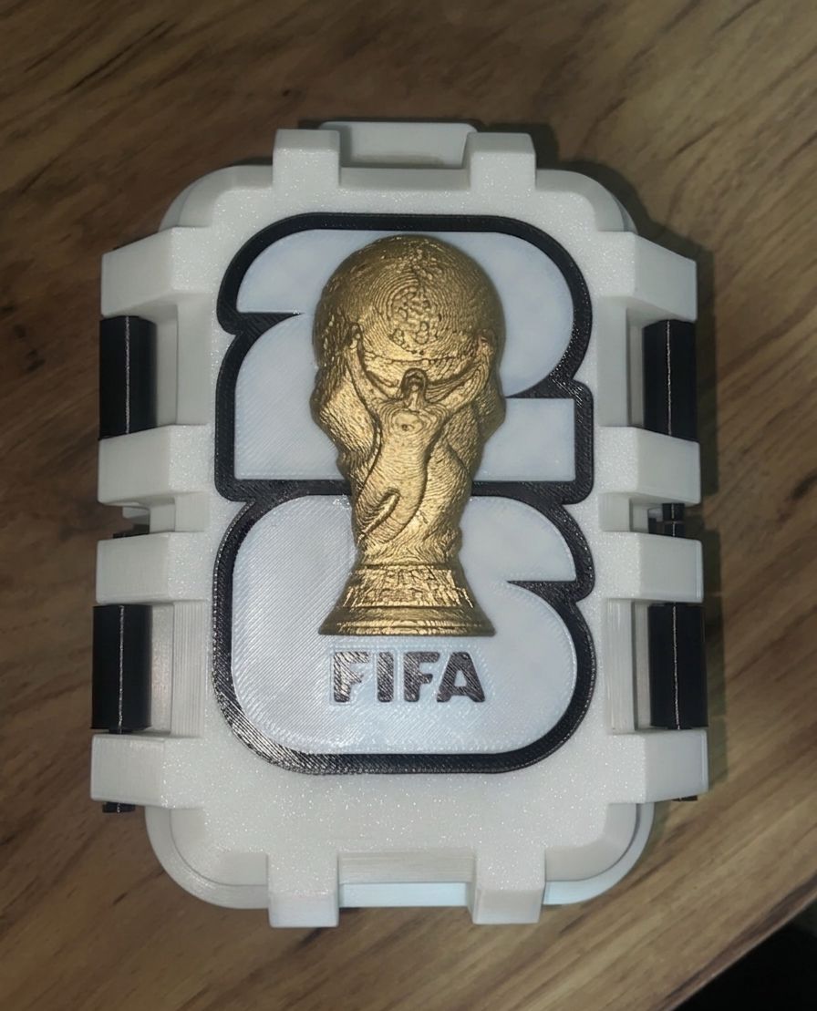 Caja para el mundial para llavero