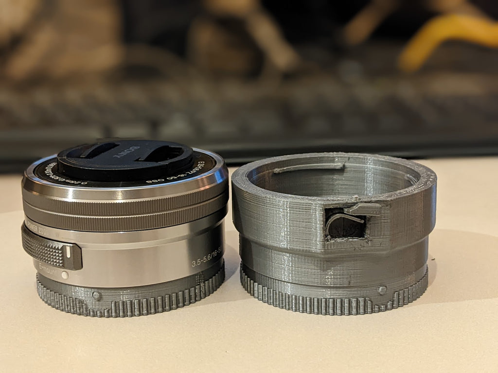 Sony E to Canon EF adapter with lens lock