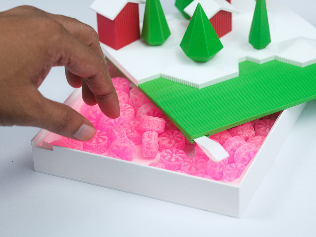 Christmas Village tray decor