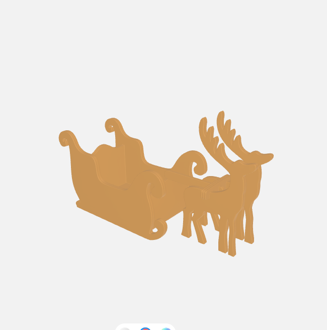 Christmas Reindeer & Sleigh Candy Holder