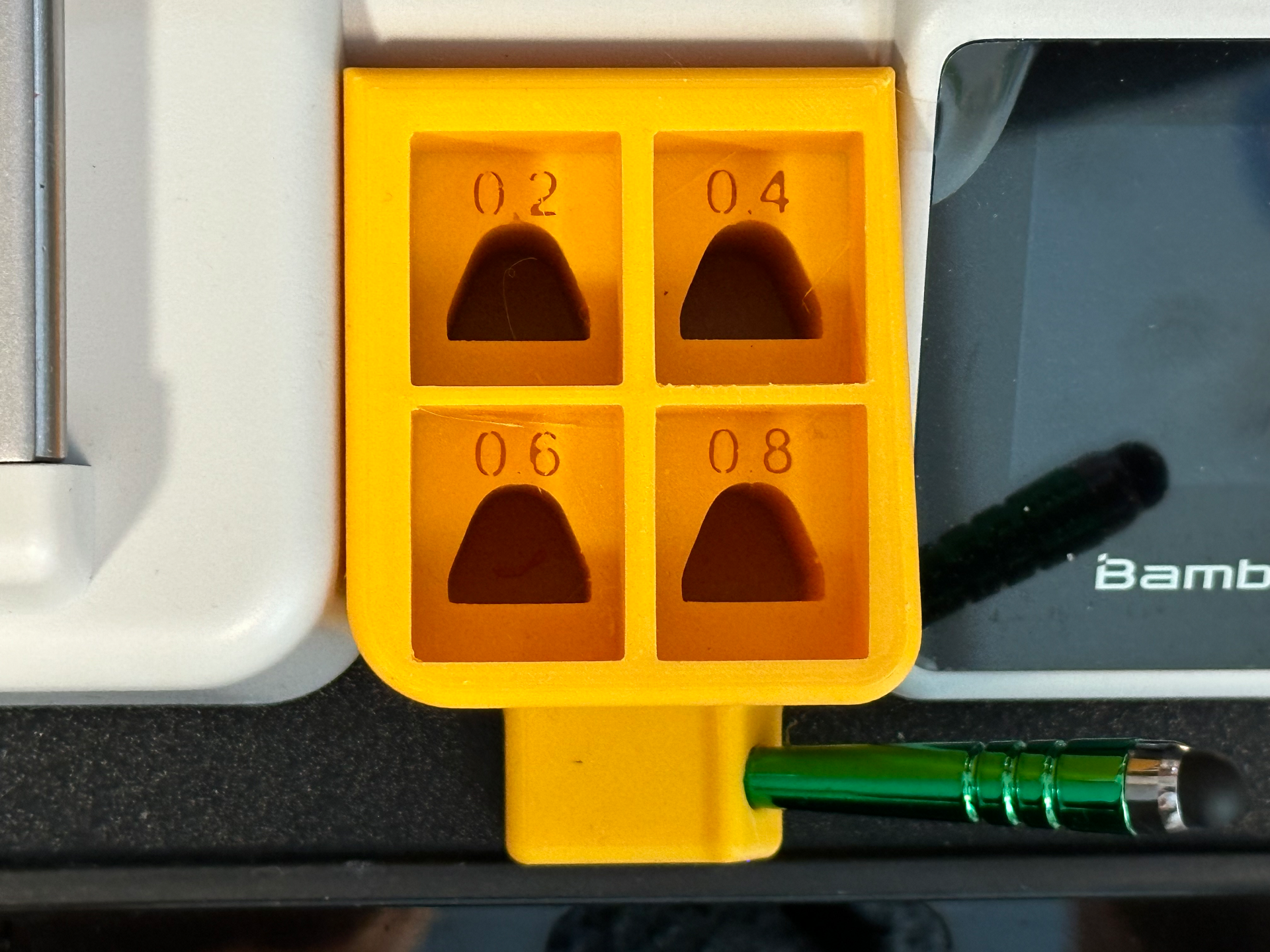 Precision Nozzle Container with Stylus upgrade for the Bambulab A1mini