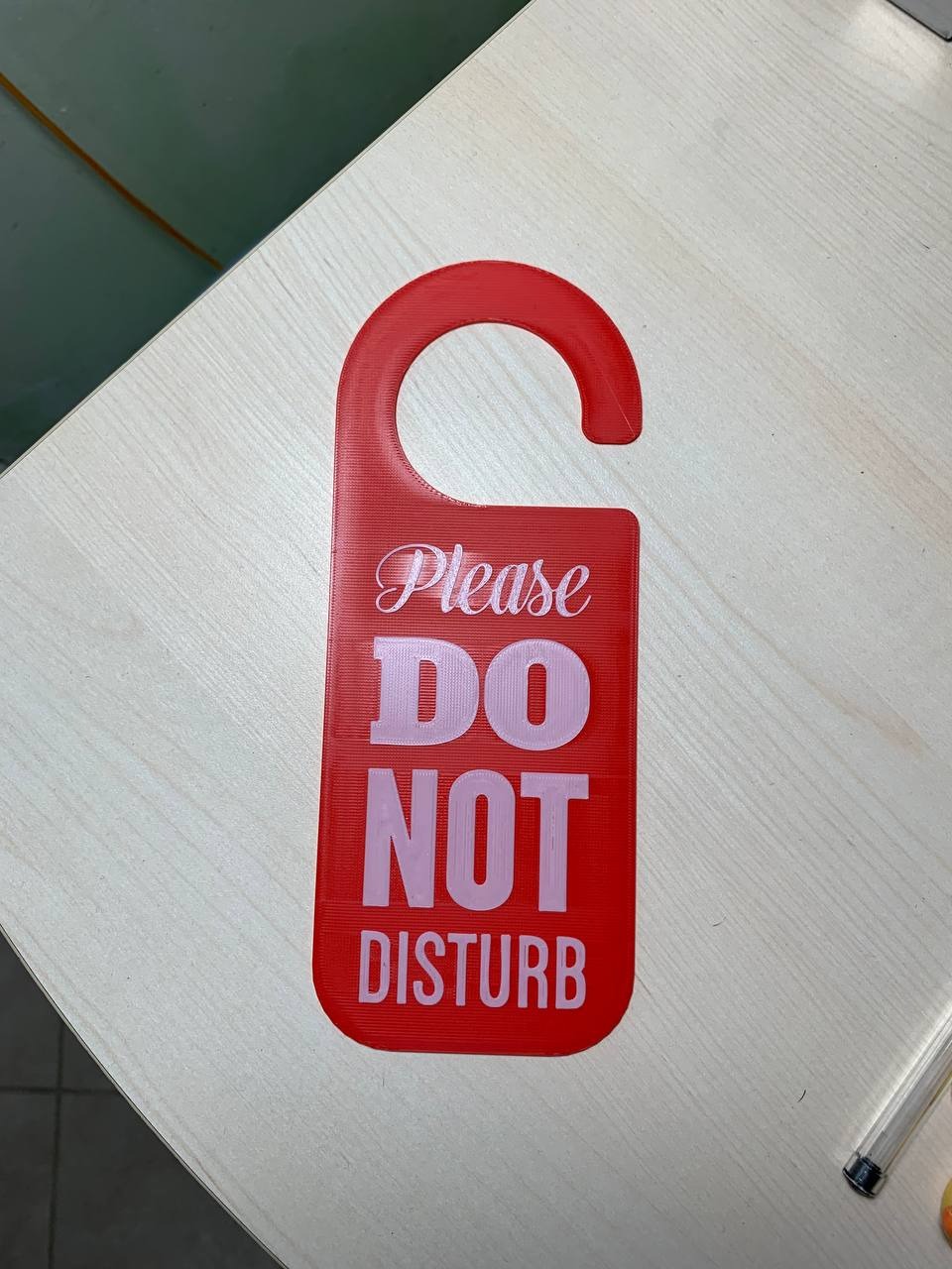 The 3D-Printed Door Tag for Peaceful Pauses (hotel and room) (do not disturb - non disturbare)