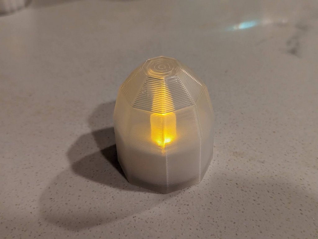 Faceted Dome Lamp for LED Tea Light