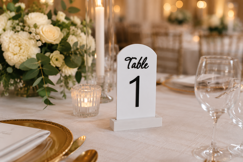 Elegant Wedding Table Numbers
