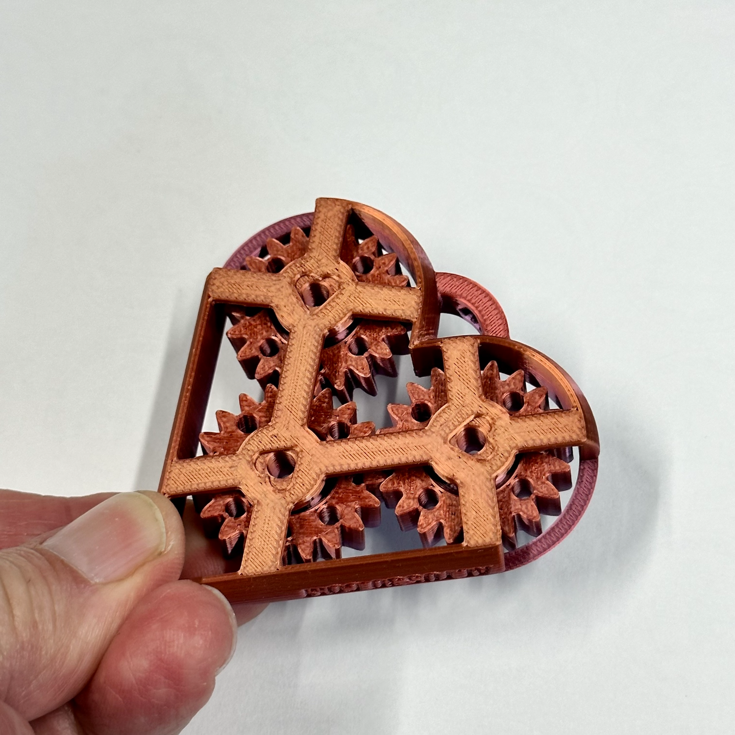 Heart Spin Fidget - Easy print in place!
