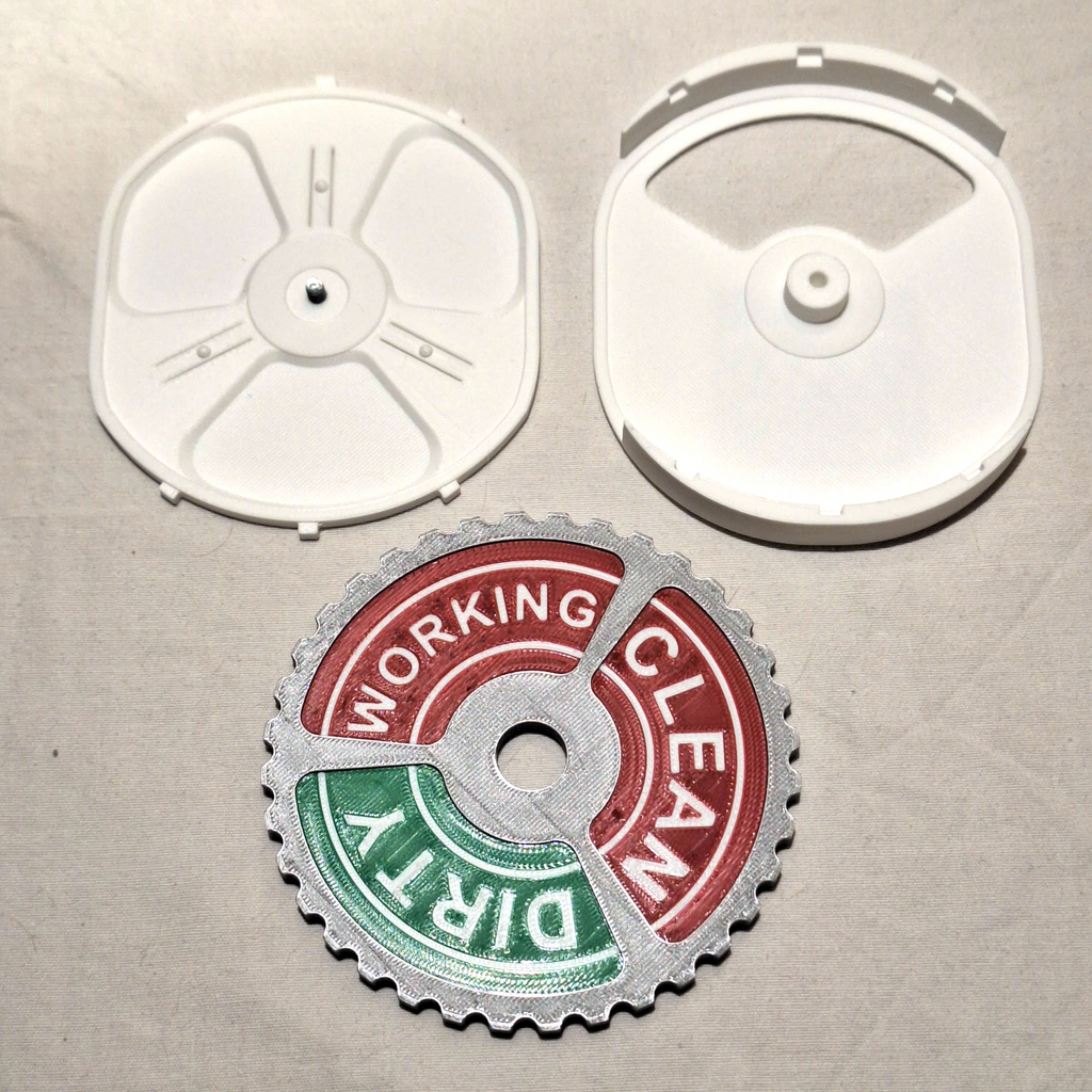 Rotating Dishwasher Status Indicator - 3 states
