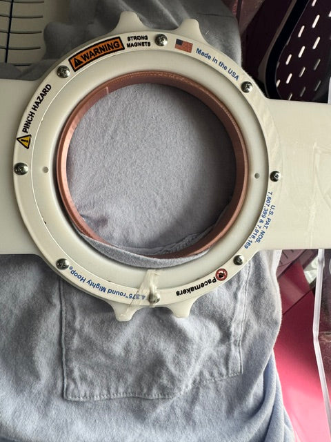 Magnet embroidery hoop pocket topper 4.3 in