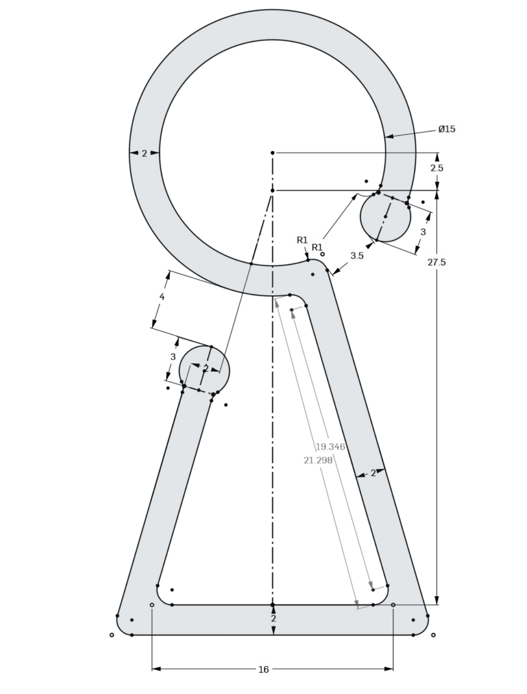 10mm LED rope mounting clip