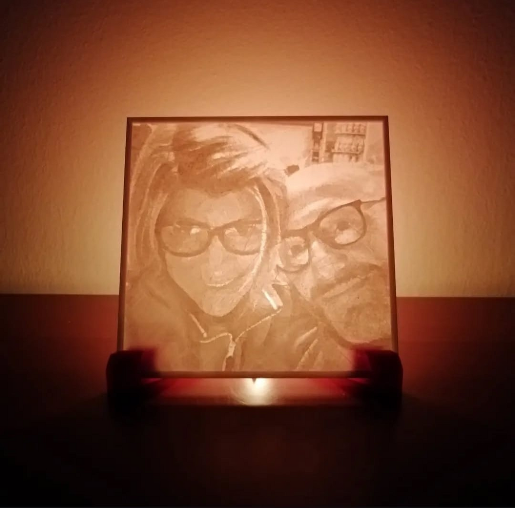 Heart-Shaped Lithophane Candle Holder