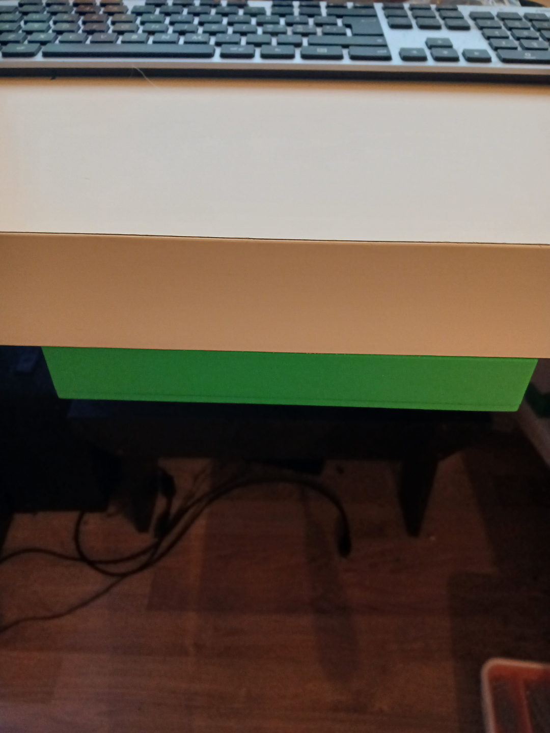 Turning desk drawer