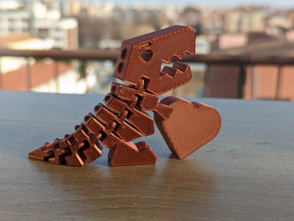 FlexiDino Print in Place T-Rex for Valentine's Day
