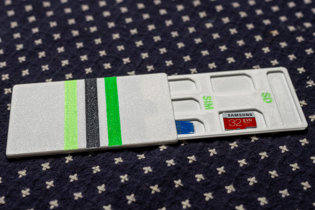 Less than 3mm multi-color wallet SIM tray