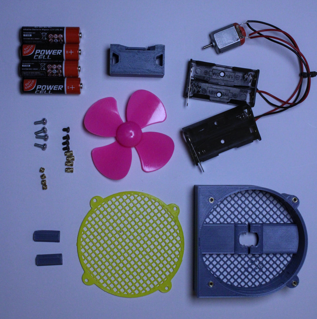 Battery-Powered Cyberpunk Desk Fan