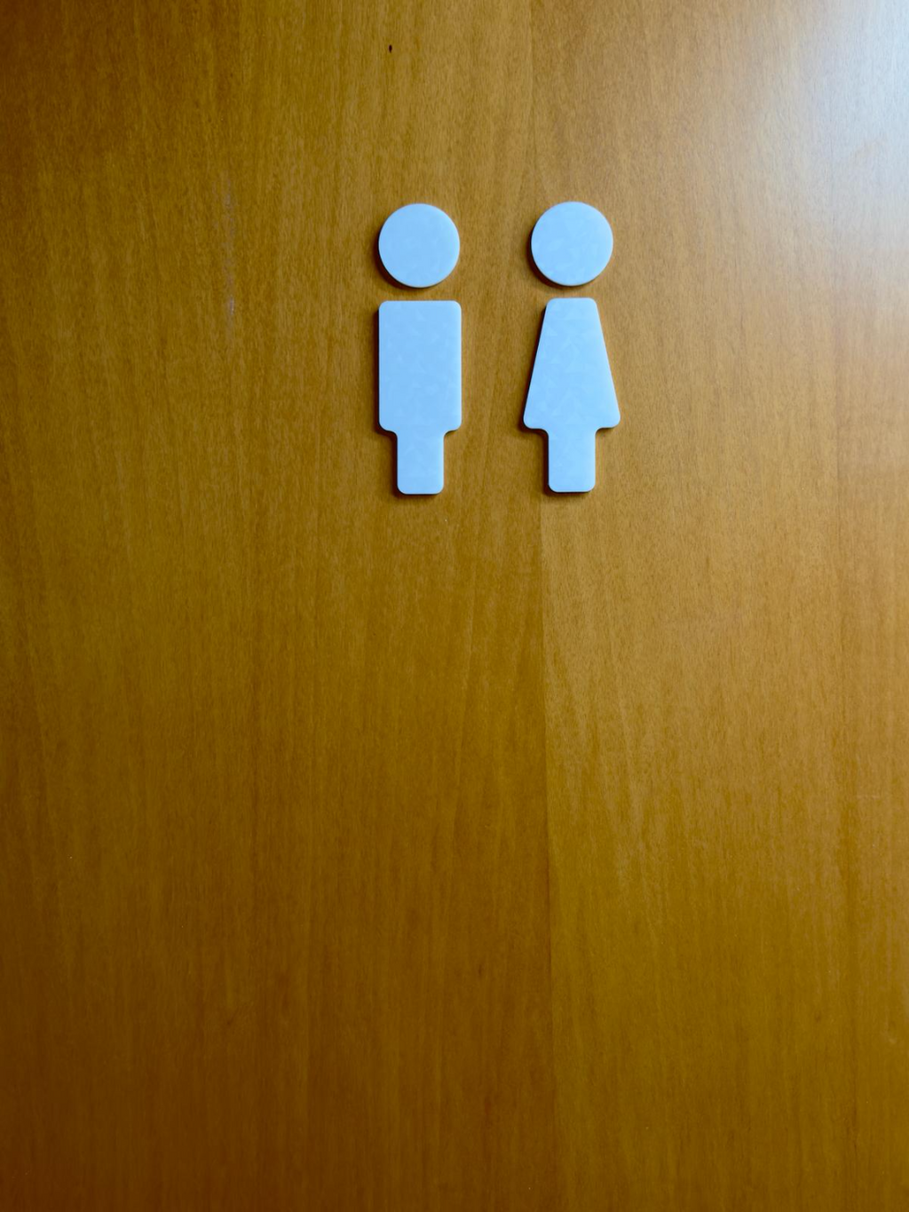 Pictogram signs for bathrooms